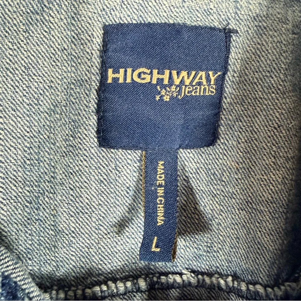 Highway Jeans Girls Denim Jacket Youth Large Blue 100% Cotton